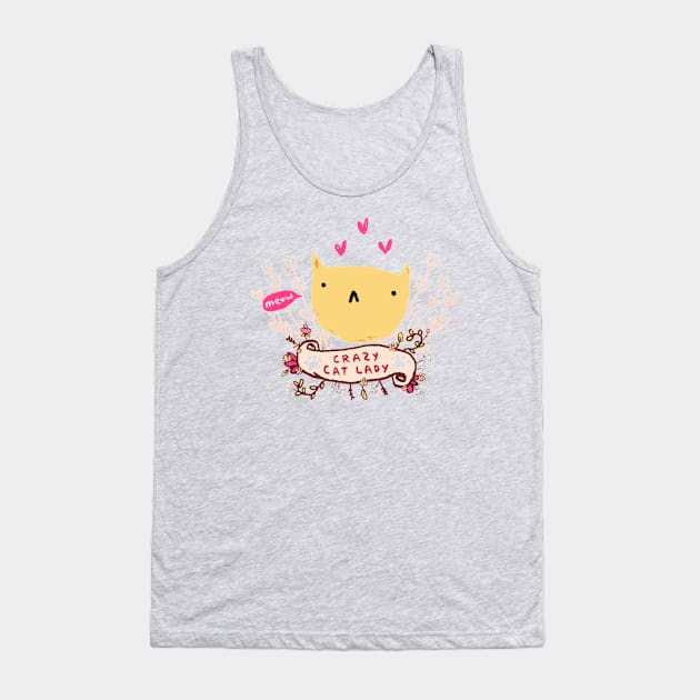 Crazy Cat Lady Tank Top by Sophie Corrigan